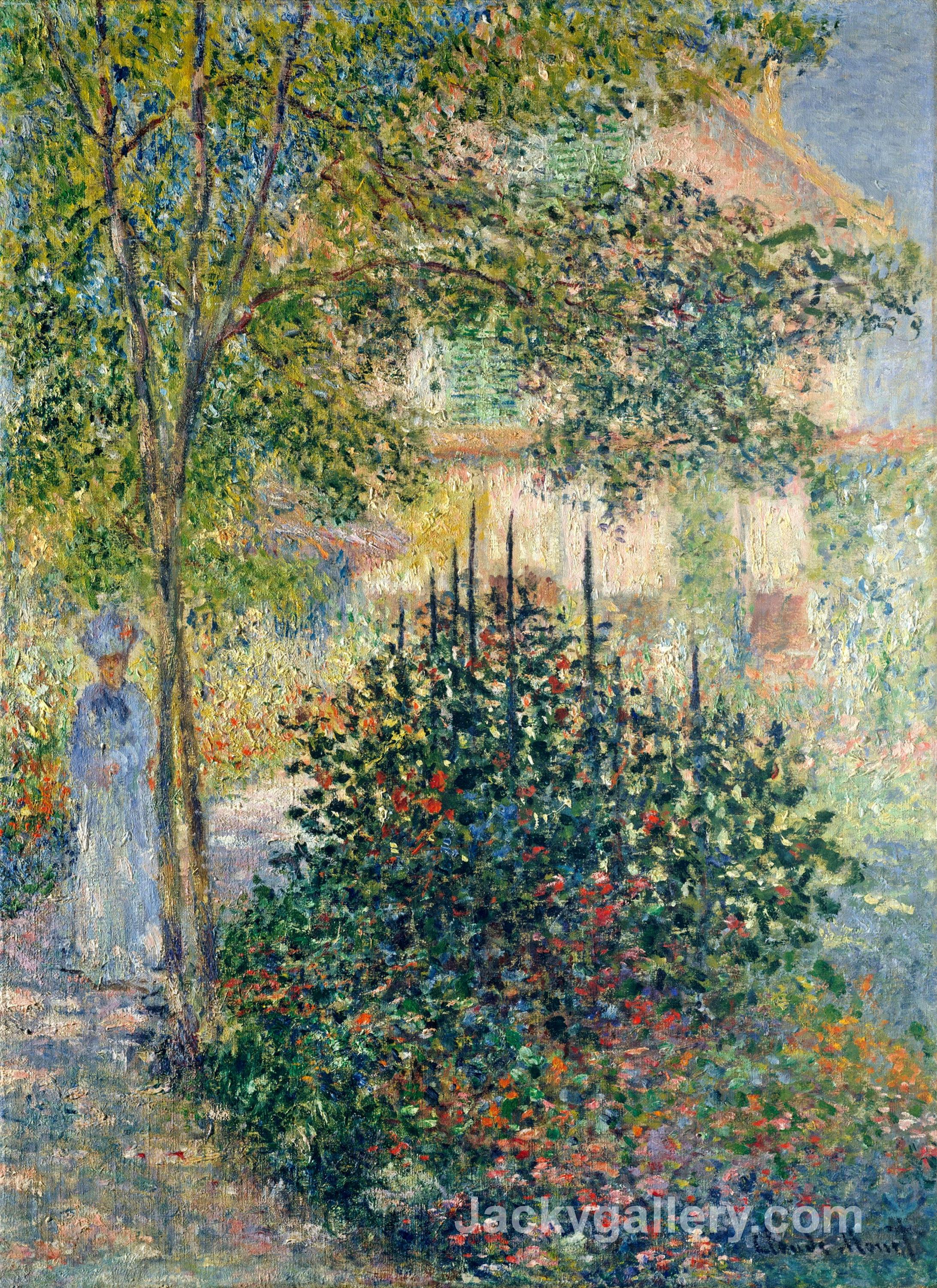Camille Monet in the Garden at the House in Argenteuil by Claude Monet paintings reproduction
